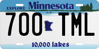 MN license plate 700TML