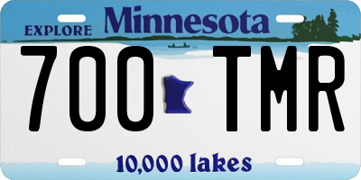 MN license plate 700TMR