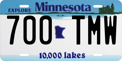 MN license plate 700TMW
