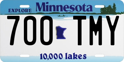 MN license plate 700TMY