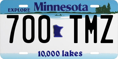 MN license plate 700TMZ