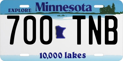 MN license plate 700TNB
