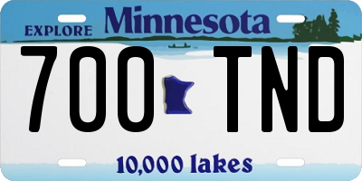 MN license plate 700TND