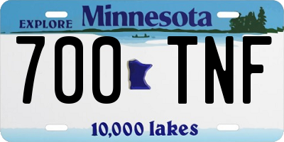 MN license plate 700TNF
