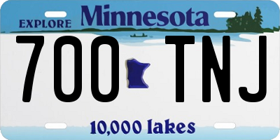 MN license plate 700TNJ