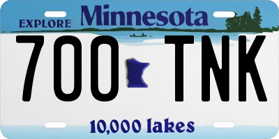 MN license plate 700TNK