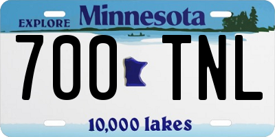 MN license plate 700TNL