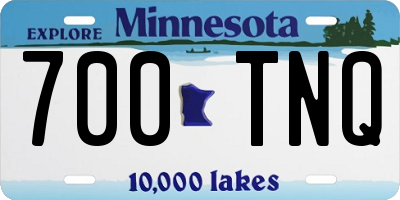 MN license plate 700TNQ