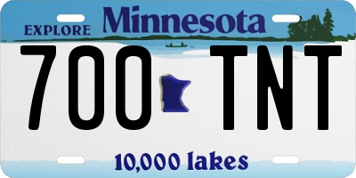 MN license plate 700TNT