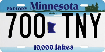 MN license plate 700TNY