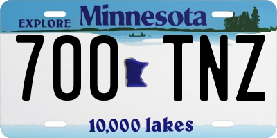 MN license plate 700TNZ
