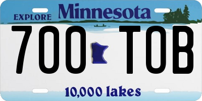 MN license plate 700TOB