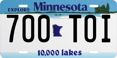 MN license plate 700TOI