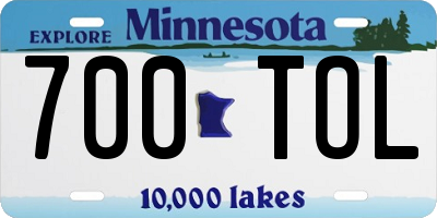 MN license plate 700TOL