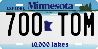 MN license plate 700TOM