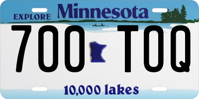 MN license plate 700TOQ
