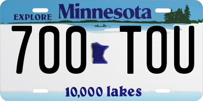 MN license plate 700TOU
