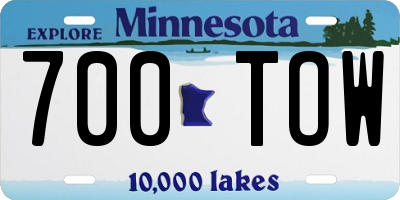 MN license plate 700TOW