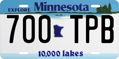 MN license plate 700TPB