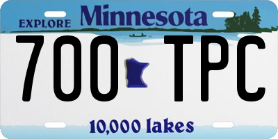 MN license plate 700TPC