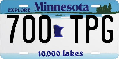 MN license plate 700TPG