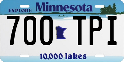 MN license plate 700TPI