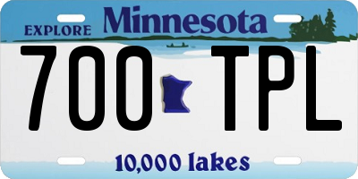 MN license plate 700TPL