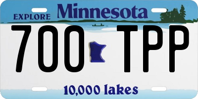 MN license plate 700TPP