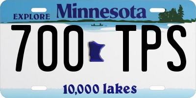 MN license plate 700TPS