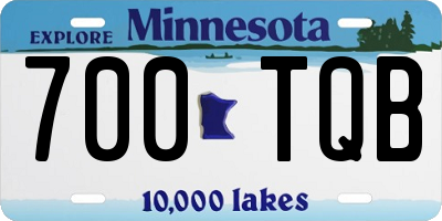 MN license plate 700TQB