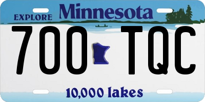 MN license plate 700TQC