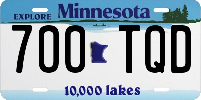 MN license plate 700TQD