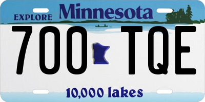 MN license plate 700TQE