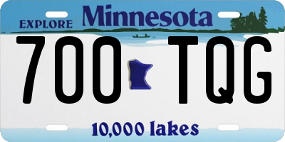 MN license plate 700TQG