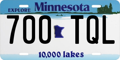 MN license plate 700TQL