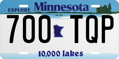 MN license plate 700TQP