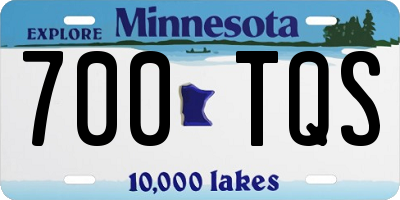 MN license plate 700TQS
