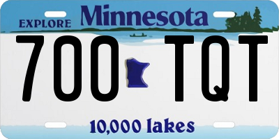 MN license plate 700TQT