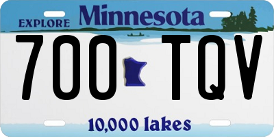 MN license plate 700TQV