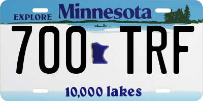 MN license plate 700TRF