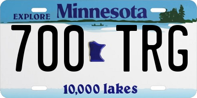 MN license plate 700TRG