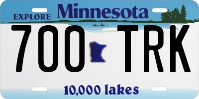 MN license plate 700TRK