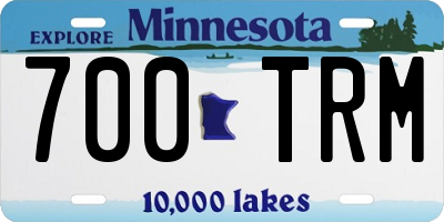 MN license plate 700TRM