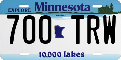 MN license plate 700TRW