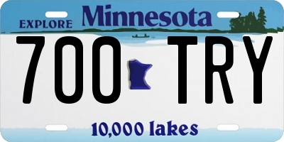 MN license plate 700TRY