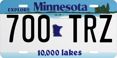MN license plate 700TRZ