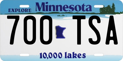 MN license plate 700TSA