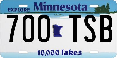 MN license plate 700TSB