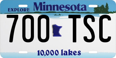 MN license plate 700TSC