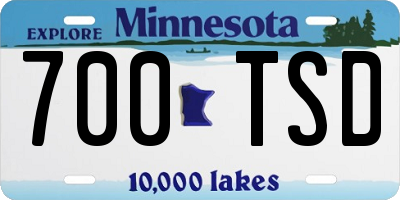 MN license plate 700TSD